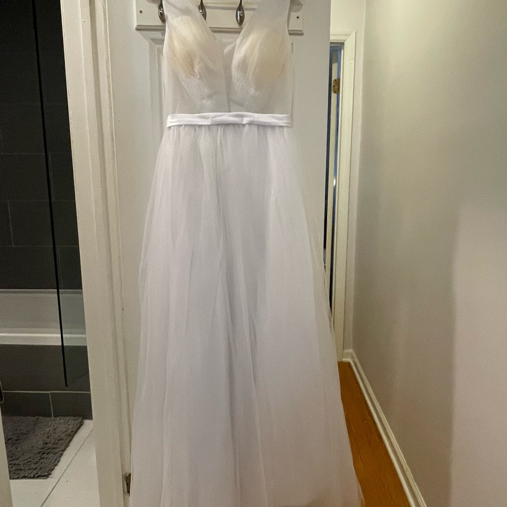 Flowing White Gown in Tulle